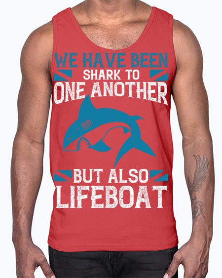 We have been shark to one another but also lifeboat Style 6#- shark-fish- Cotton Tank