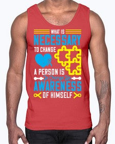 What is necessary to change a person is to change his awareness of himself Style 8#- Self awareness- Cotton Tank