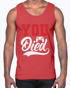 YOU DIED 56#- video games- Cotton Tank