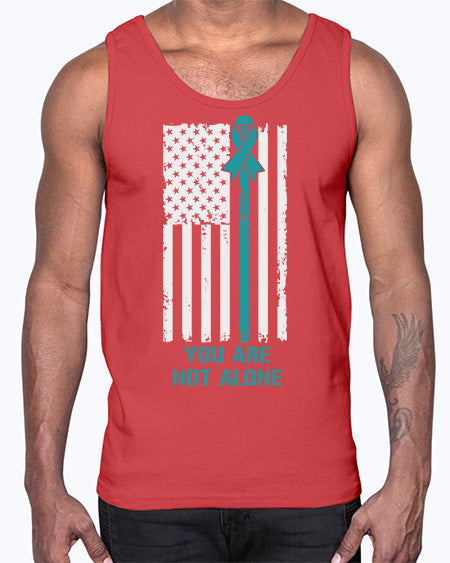 You Are Not Alone PTSD 1#- PTSD- Cotton Tank