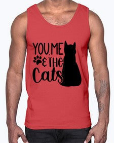You Me The Cat Style 110#- cats- Cotton Tank