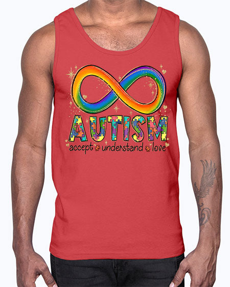accept love understand autism- autism- Cotton Tank