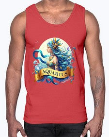 aquarius 84#- aquarius- Cotton Tank