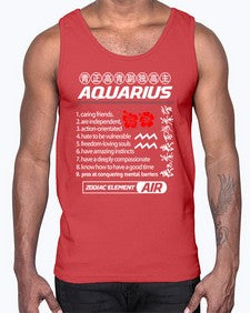 aquarius 85#- aquarius- Cotton Tank