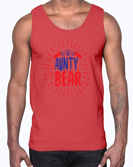 aunty bear 5#- bears - animals- Cotton Tank