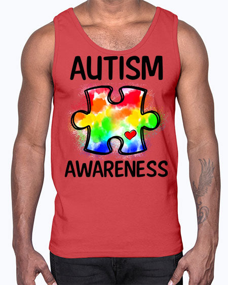 autism awareness- autism- Cotton Tank