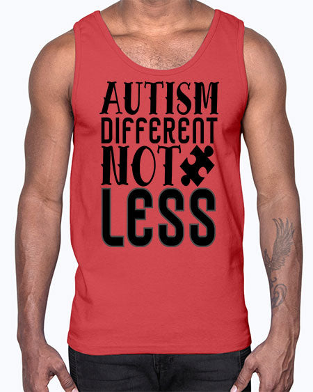 autism different not less Style 6#- autism- Cotton Tank