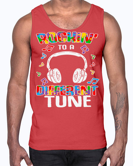 autism game rocking to a 23#- autism- Cotton Tank