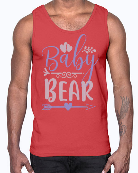 baby bear 7#- bears - animals- Cotton Tank