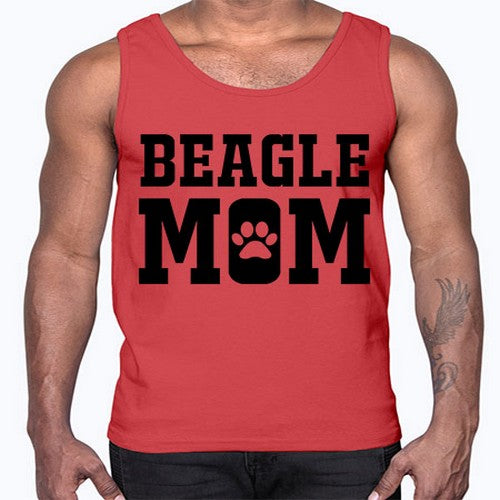 beagle mom 54#- dogs- Cotton Tank