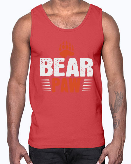 bear paw 39#- bears - animals- Cotton Tank