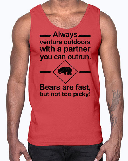 bears are fast but not picky 55#- bears - animals- Cotton Tank