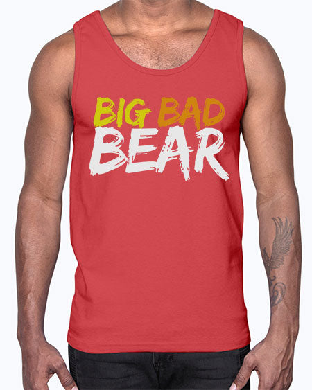 big bad bear 63#- bears - animals- Cotton Tank