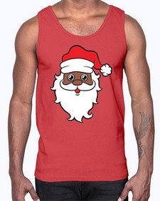 black santa 25#- black boys or men- Cotton Tank