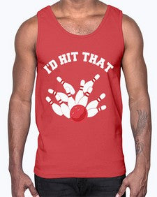 bowling id hit that 11#- bowling- Cotton Tank