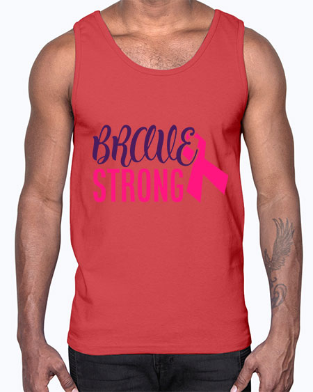 brave strong Style 15#- breast cancer- Cotton Tank