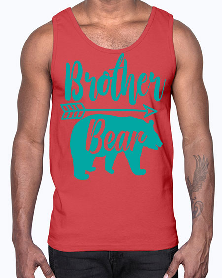 brother bear 69#- bears - animals- Cotton Tank