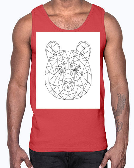 brown bear 79#- bears - animals- Cotton Tank