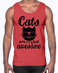 cats are just awesome- cats- Cotton Tank