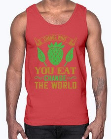 change what you eat change the world 81#- vegan- Cotton Tank