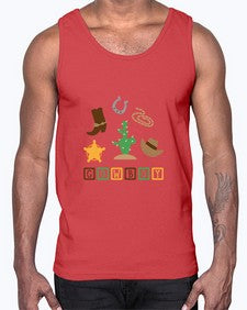 cowboy 343#- western- Cotton Tank