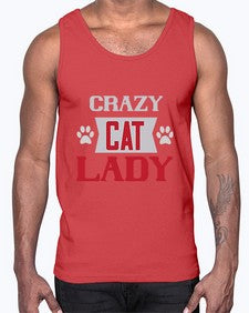 crazy cat lady Style 44#- cats- Cotton Tank