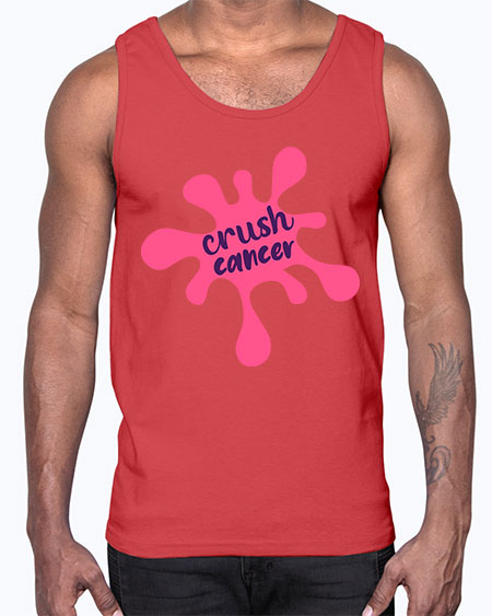 crush cancer Style 18#- breast cancer- Cotton Tank