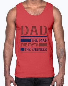 dad the man the myth the engineer Style 110#- engineer- Cotton Tank