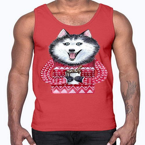 dog 73#- dogs- Cotton Tank