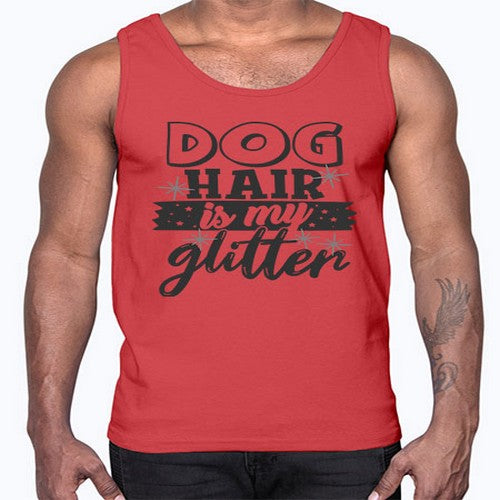 doghairismyglitter 124#- dogs- Cotton Tank