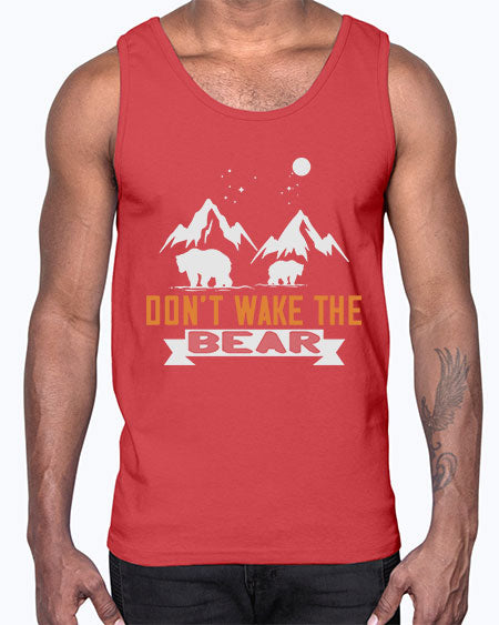 don’t wake the bear 103#- bears - animals- Cotton Tank