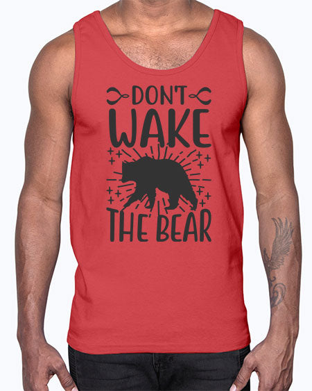 dont wake the bear 97#- bears - animals- Cotton Tank