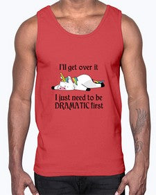 dramatic unicorn 96#- unicorn- Cotton Tank