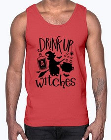drink up witches 41#- witch- Cotton Tank