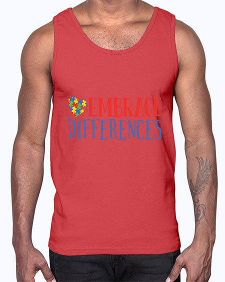 embrace differences Style 13#- autism- Cotton Tank