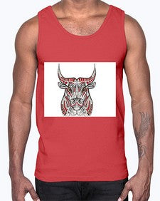 ethnic bull 418#- mandala- Cotton Tank