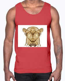ethnic camel 419#- mandala- Cotton Tank
