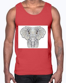 ethnic elefant 422#- mandala- Cotton Tank