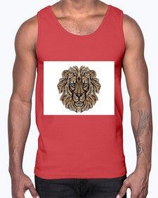 ethnic lion 430#- mandala- Cotton Tank