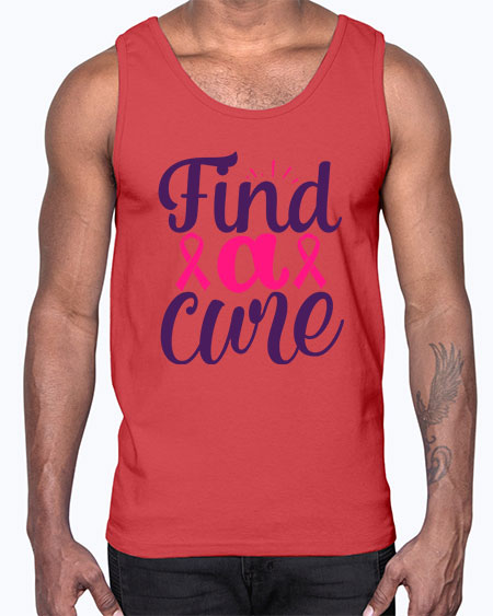 find a cure Style 12#- breast cancer- Cotton Tank
