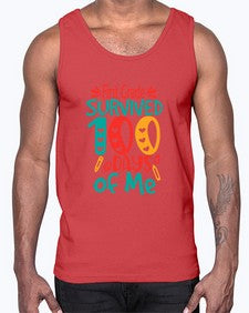 first Grade survived one hundred days of me 159#- one hundred days- Cotton Tank