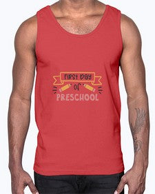 first day of preschool 110#- first grade- Cotton Tank