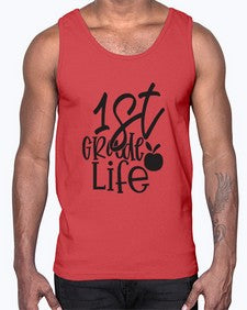 first grade design black 122#- first grade- Cotton Tank