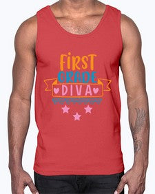 first grade diva 125#- first grade- Cotton Tank