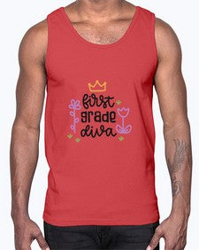 first grade diva 126#- first grade- Cotton Tank