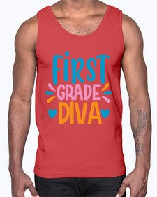 first grade divaaa 130#- first grade- Cotton Tank