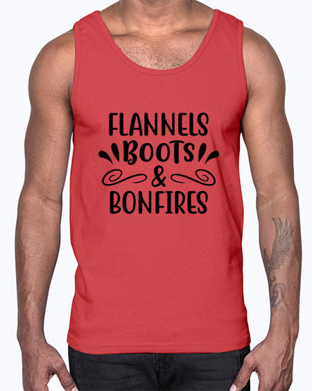 flannels boots bonfires 87#-  fashion- Cotton Tank