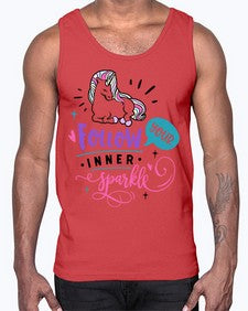 follow your inner sparkle 141#- unicorn- Cotton Tank
