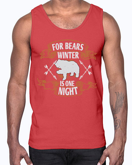 for bears winter is one night 111#- bears - animals- Cotton Tank