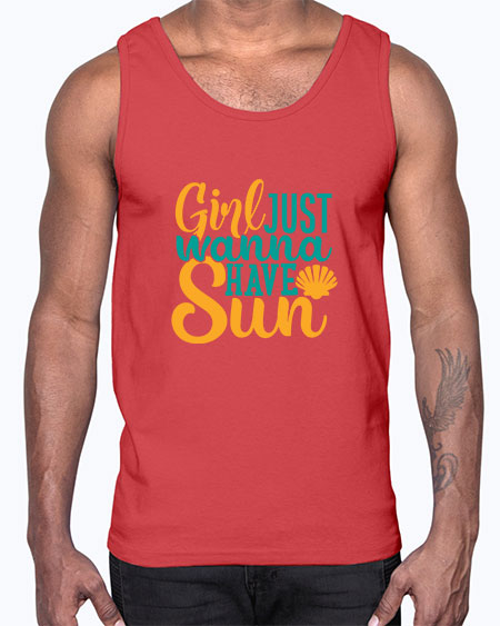 girls just wanna have sun Style 101#- summer- Cotton Tank